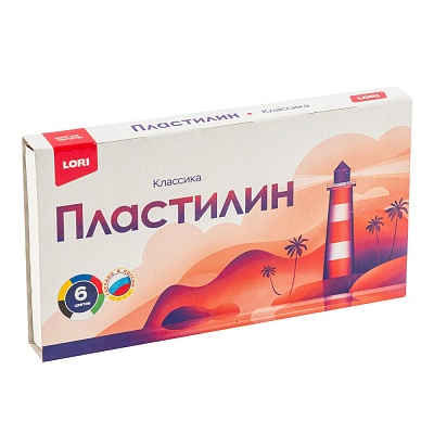 Плк-013 Пластилин КЛАССИКА 6 цв, 20 гр, пенал