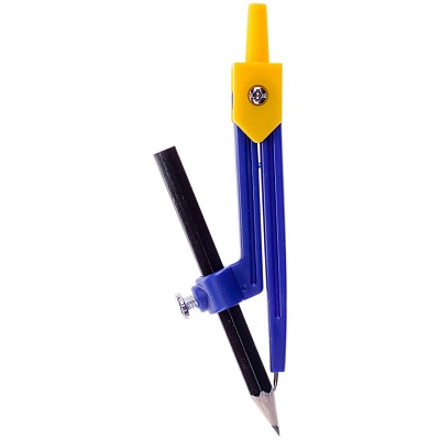 CMP_5390 Циркуль ArtSpace пластиковый, с карандашом, 110мм, ПВХ чехол