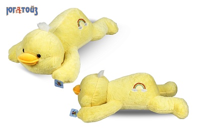 TMYZ65 Мягкая игрушка (Утёнок лежачий с радугой 65 см)