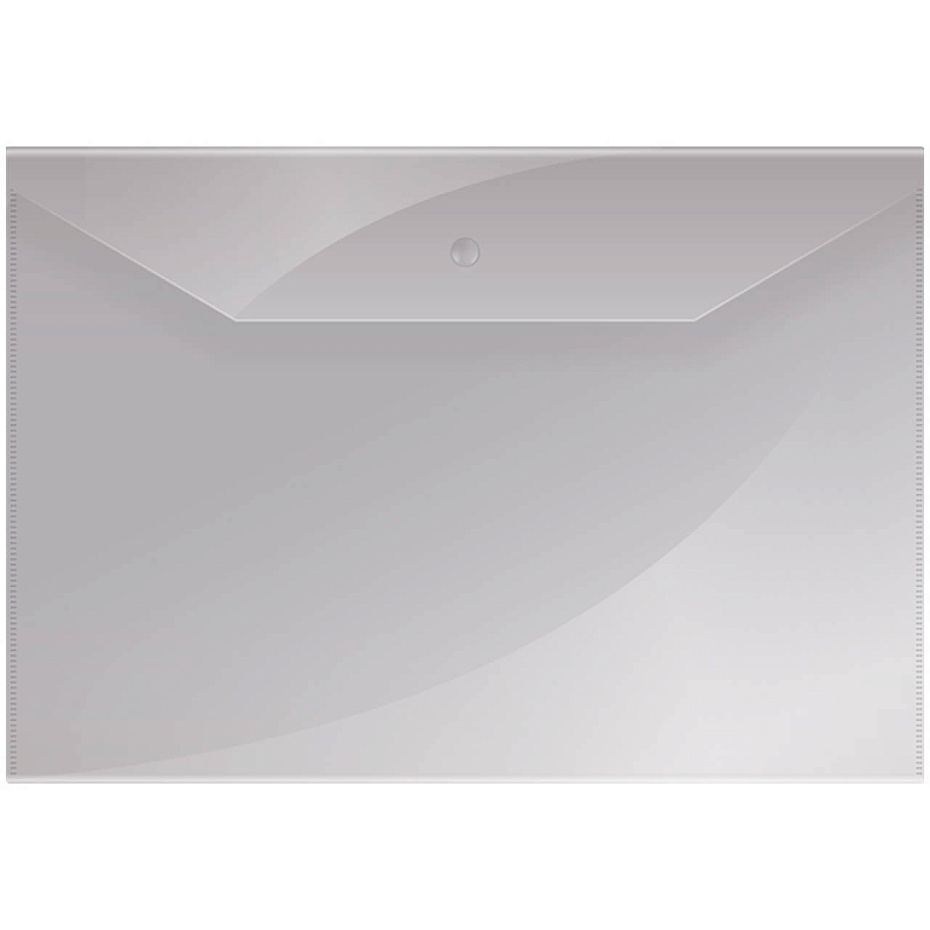 Fmk12-1 / 220893 Папка-конверт на кнопке OfficeSpace А4, 150мкм, прозрачная