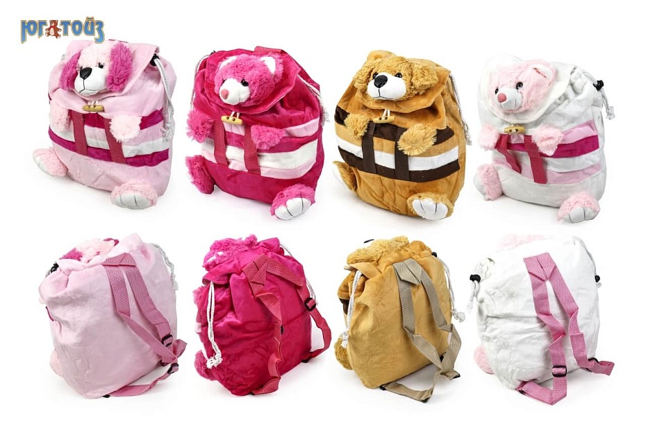 Виды детских плюшевых рюкзаков