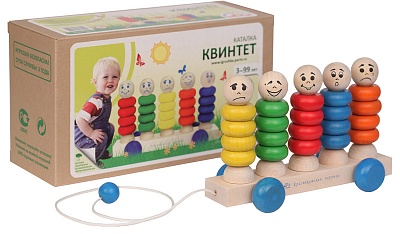 КАТ-03 Краснокамская игрушка каталка-пирамидка &quot;Квинтет&quot;