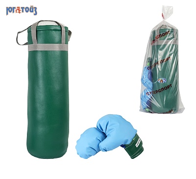 ГР6020 Детский боксерский набор, груша 60*20см,игровые перчатки. (цвета в ассортименте)